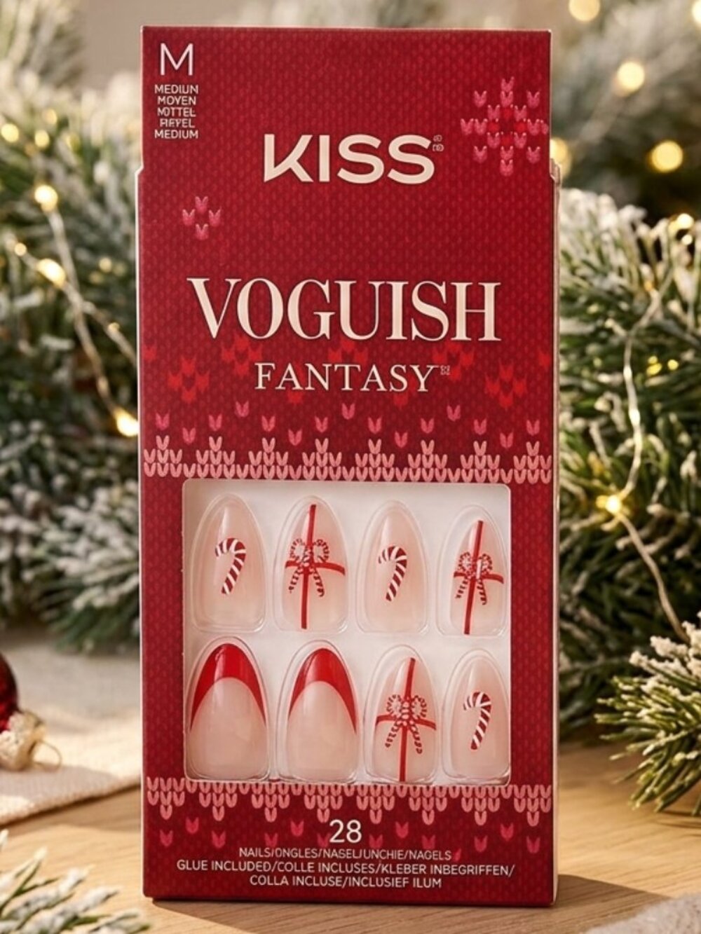 KISS Voguish Fantasy Holiday Design Medium Length Nails - Warm n Cozy